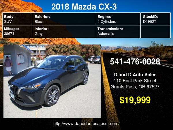 2018 Mazda Other TOURING Auto AWD D AND D AUTO - - by for sale in Grants Pass, OR