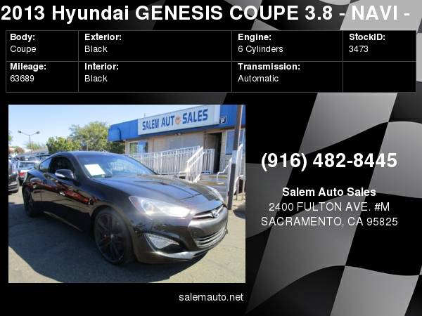 2013 Hyundai Genesis COUPE 3.8 - NAVI - SUNROOF - LEATHER AND HEATED... for sale in Sacramento , CA – photo 20