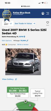 2007 BMW 525i 73k mi NO DEALER FEES! - - by dealer for sale in SAINT PETERSBURG, FL – photo 10