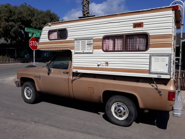 1986 Chevy Pickup with camper for sale in Santa Cruz, CA