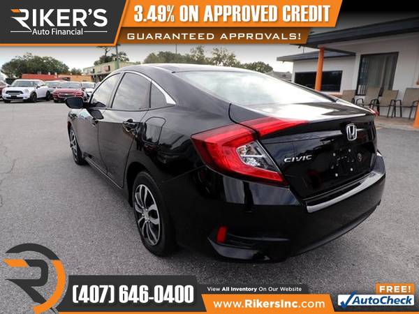 $192/mo - 2017 Honda Civic LX - 100 Approved! - cars & trucks - by... for sale in Kissimmee, FL – photo 12
