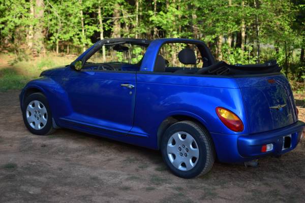 2005 PT Cruiser convertible (metallic blue) - - by for sale in Raleigh, NC – photo 2