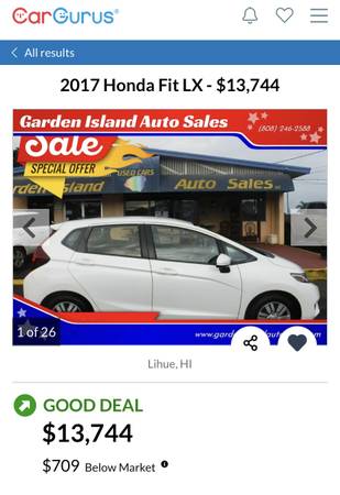 2017 HONDA FIT New OFF ISLAND Arrival 11/22 One Owner Ready For... for sale in Lihue, HI – photo 2
