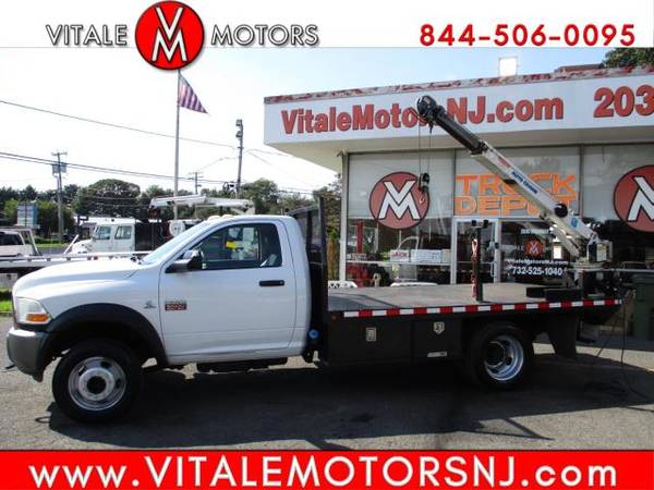 2011 RAM 5500 12 FLAT BED** CRANE TRUCK ** DIESEL 4X4 - cars &... for sale in south amboy, WV