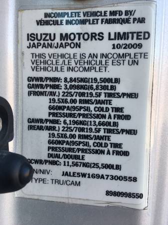 *2010 Isuzu NRR Tilt Cab, 19500 GVW*5.2L L4 Diesel 12' Dump Box*Clean, for sale in Scottsdale, AZ – photo 24