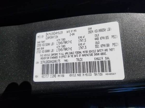 🚗 2004 DODGE RAM PICKUP 2500 “SLT” 2DR REGULAR CAB 4WD LB - cars &... for sale in Milford, NY – photo 10