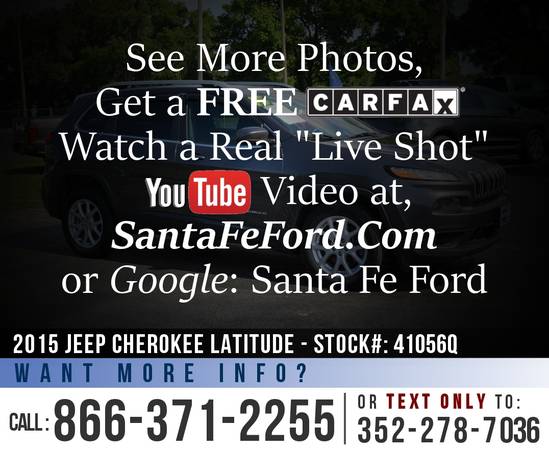 2015 Jeep Cherokee Latitude Remote Start - Camera - Cruise for sale in Alachua, FL – photo 7