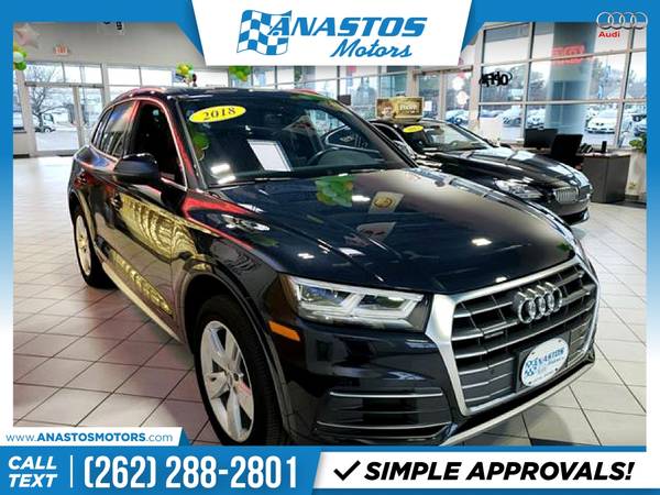 2018 Audi Q5 Q 5 Q-5 FOR ONLY 448/mo! - - by dealer for sale in Kenosha, WI