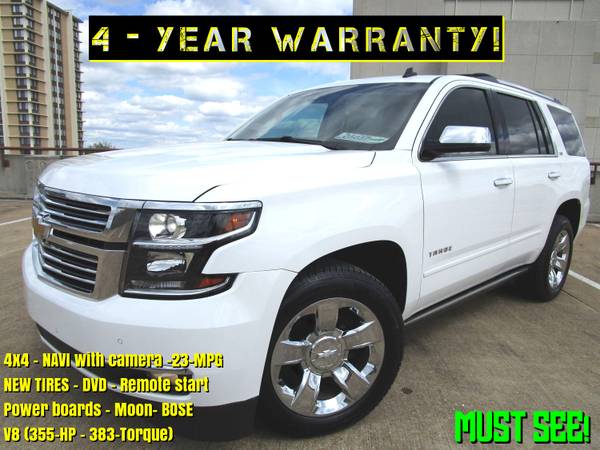 4 YEAR WARRANTY 15 Chevy TAHOE 4x4 Navi camera moon leather for sale in Other, MO