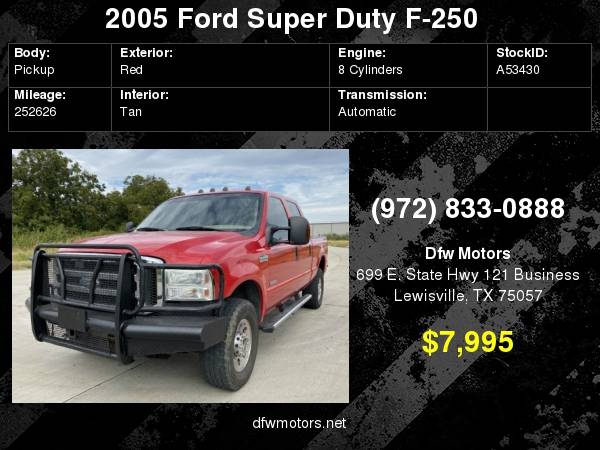 2005 Ford Super Duty F-250 Crew Cab XLT 4WD FX4 Offroad Diesel for sale in Lewisville, TX – photo 24