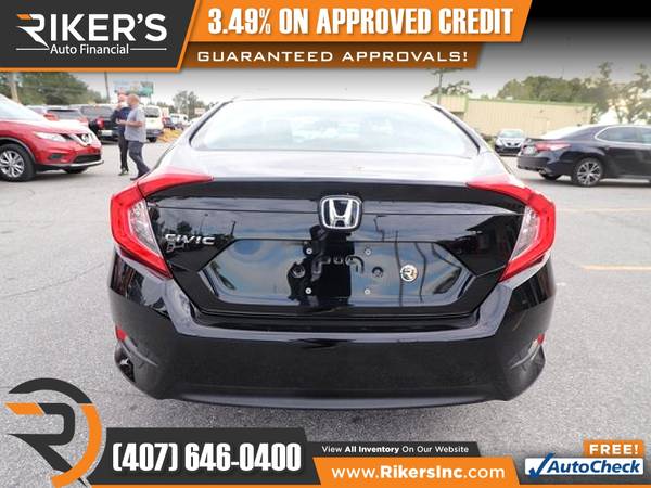 $192/mo - 2017 Honda Civic LX - 100 Approved! - cars & trucks - by... for sale in Kissimmee, FL – photo 11