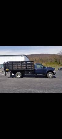 2002 Ford F450 Super Duty Flat bed stake body dump for sale in Newport, PA – photo 14