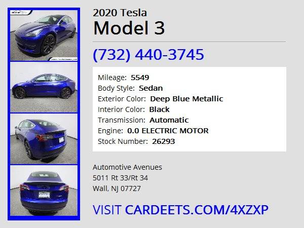 2020 Tesla Model 3, Deep Blue Metallic - cars & trucks - by dealer -... for sale in Wall, NJ – photo 22