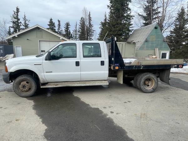 2006 f350 super duty powerstroke diesel flatbed dually crew cab for sale in Fairbanks, AK – photo 2