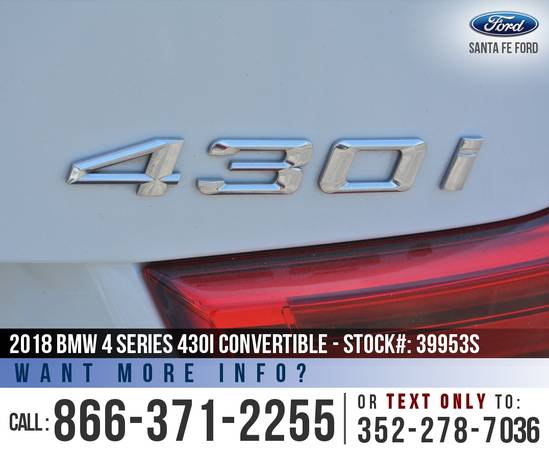 *** 2018 BMW 4 Series 430i *** Bluetooth - Leather Seats - SiriusXM for sale in Alachua, FL – photo 9