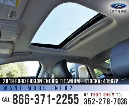 2019 Ford Fusion Energi Titanium Leather Seats - Sunroof for sale in Alachua, FL – photo 16