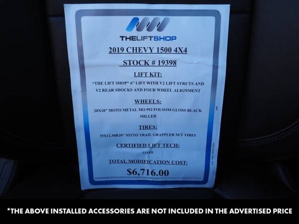 2019 Chevrolet Chevy Silverado 1500 4WD CREW CAB 147 - Lifted Trucks for sale in Phoenix, AZ – photo 2