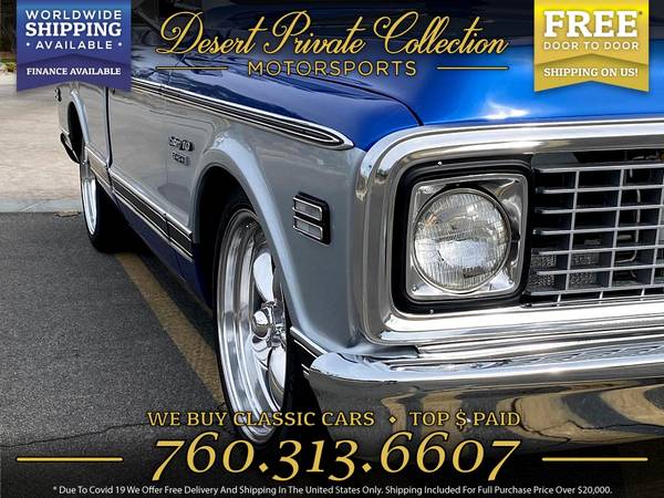 1972 Chevrolet c10 Short Bed FULLY RESTORED 454 Pickup is clean for sale in Other, IL – photo 4
