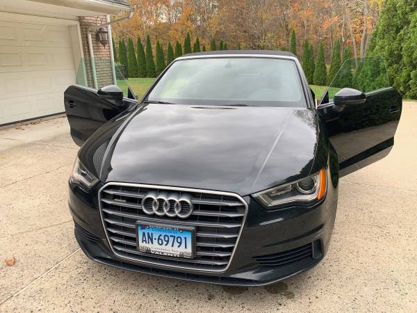 2015 Audi A3 cabriolet convertible, black with brown interior for sale in Wolcott, CT – photo 2