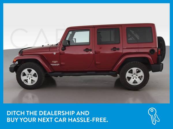 2012 Jeep Wrangler Unlimited Sahara Sport Utility 4D suv Red for sale in Cleveland, OH – photo 4