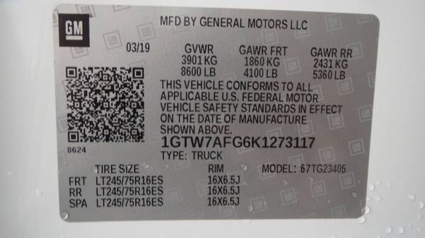 2019 GMC SAVANA 2500 CARGO VAN - - by dealer - vehicle for sale in Chesapeake, MD – photo 22