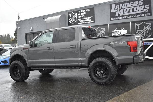 2018 FORD F-150 SUPERCREW 4X4 LIFTED LEADFOOT GRAY LARIAT SPORT PKG... for sale in Gresham, OR – photo 3