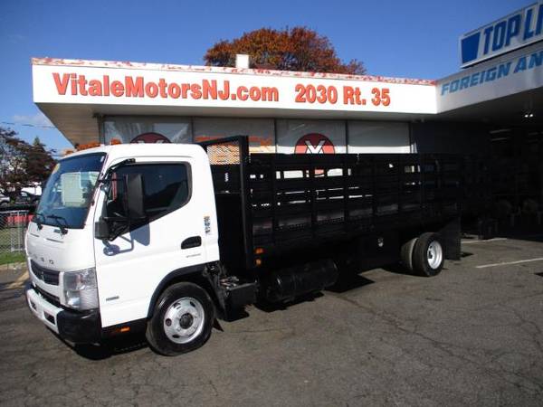 2016 Mitsubishi Fuso FE180 21 FOOT FLAT BED,, 21 STAKE BODY 33K MI.... for sale in south amboy, IN – photo 2