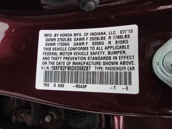 2013 Honda Civic EX-L sedan Purple - - by dealer for sale in Fayetteville, AR – photo 15