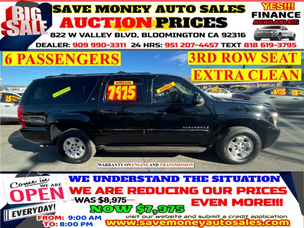 2008 CHEVROLET SUBURBAN>V8> CALL 24HR - cars & trucks - by dealer -... for sale in BLOOMINGTON, CA