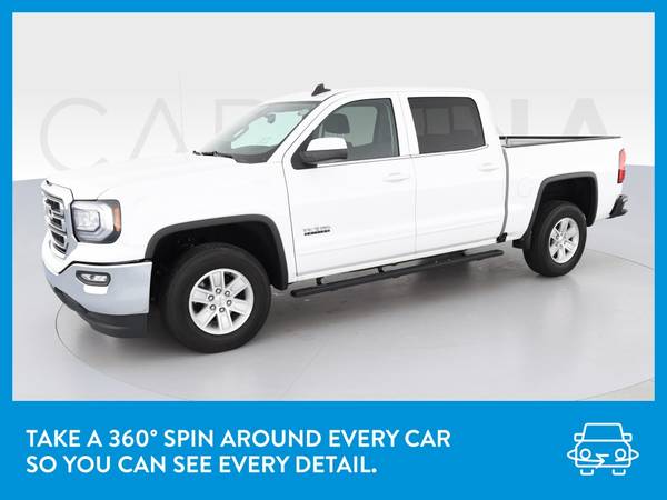 2018 GMC Sierra 1500 Crew Cab SLE Pickup 4D 5 3/4 ft pickup White for sale in Fort Worth, TX – photo 3