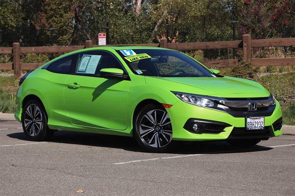 2017 Honda Civic EX-L coupe Energy Green Pearl for sale in Livermore, CA – photo 2