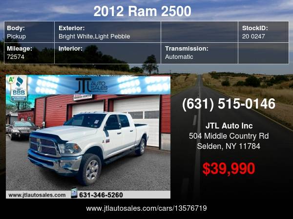 2012 Ram 2500 4WD Mega Cab/Laramie/Cummings Diesel/72k/Mint - cars &... for sale in Selden, NY – photo 24