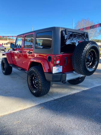 Lifted 11 Jeep Wrangler Unlimited Sahara 4x4 loaded! - cars & trucks... for sale in Easley, SC – photo 15