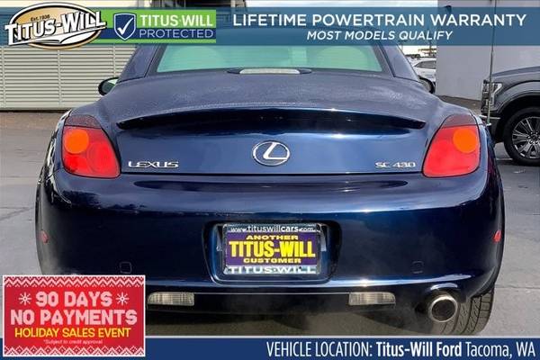 2002 Lexus SC 430 430 Convertible - cars & trucks - by dealer -... for sale in Tacoma, WA – photo 4