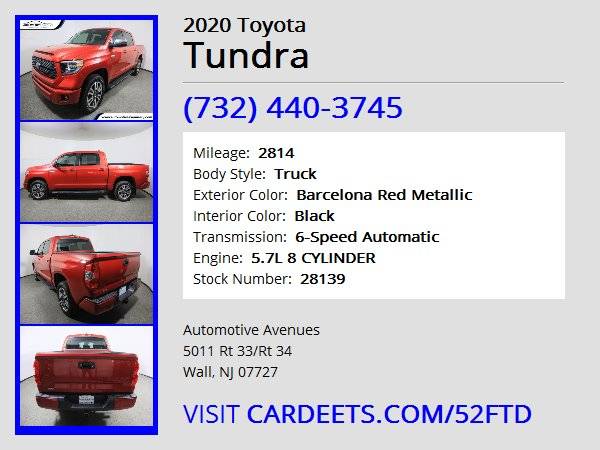 2020 Toyota Tundra, Barcelona Red Metallic - - by for sale in Wall, NJ – photo 22
