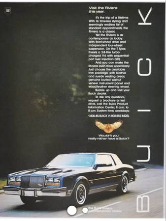 1985 BUICK RIVIERA ORIGINAL OWNER CAR - cars & trucks - by dealer -... for sale in Portland, OR – photo 2
