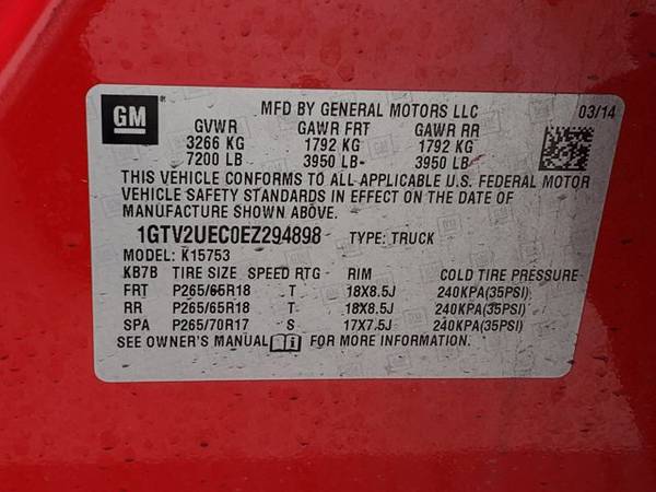 2014 GMC Sierra 1500 SLE 4x4 4WD Four Wheel Drive SKU: EZ294898 for sale in Arlington, TX – photo 17
