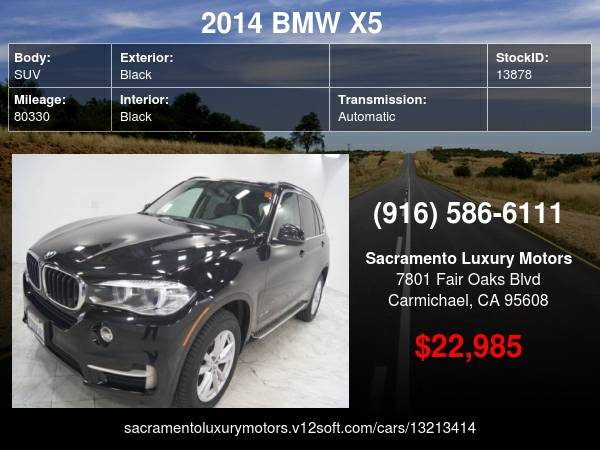 2014 BMW X5 xDrive35i AWD LOW MILES LOADED WARRANTY BLACK FIRDAY... for sale in Carmichael, CA – photo 24