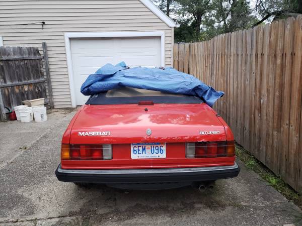 1986 Maserati Convertible - cars & trucks - by owner - vehicle... for sale in Lansing, MI – photo 3