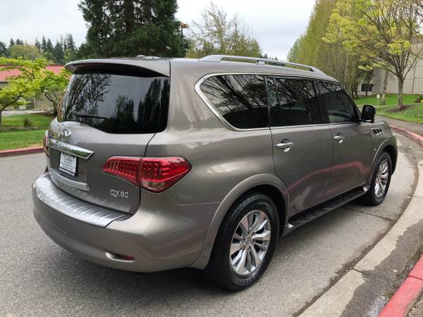 2016 Infiniti QX80 4WD - Clean title, Low Miles, Loaded, Third Row for sale in Kirkland, WA – photo 5