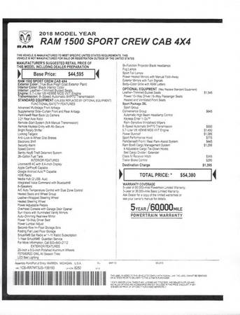 2018 RAM 1500 Sport CrewCab 4x4, 18, 265 actual mi 5-1/2 ft be - cars for sale in Benton, KY – photo 24