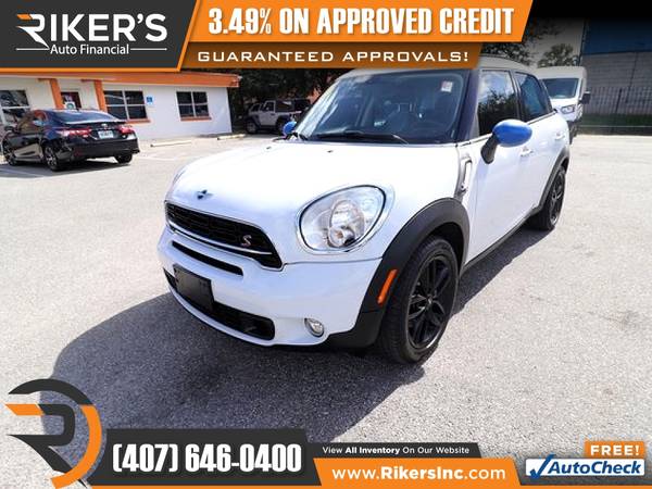 $184/mo - 2016 Mini Cooper S Countryman Base - 100 Approved! - cars... for sale in Kissimmee, FL – photo 4