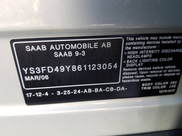 2006 SAAB 9-3 CLEAN CARFAX NO ACCIDENT,NEW INSPECTION GOOD TILL... for sale in Allentown, PA – photo 12