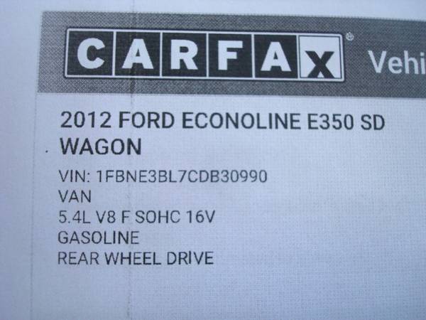 2012 Ford E-350 E350 Econoline Passenger or Cargo Van NO RUST ! for sale in Highland Park, IL – photo 3