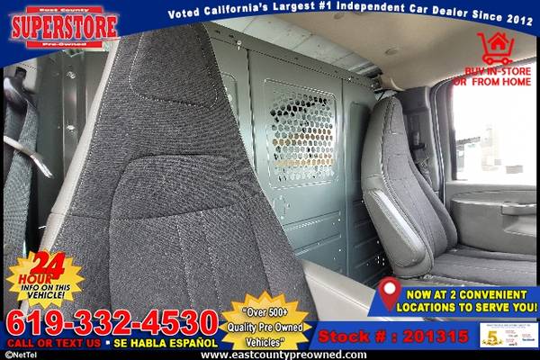 2018 GMC SAVANA 2500 WORK VAN -EZ FINANCING-LOW DOWN! - cars &... for sale in El Cajon, CA – photo 7