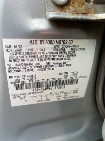 2008 Ford Taurus SEL MARYLAND STATE INSPECTED for sale in Baltimore, MD – photo 17