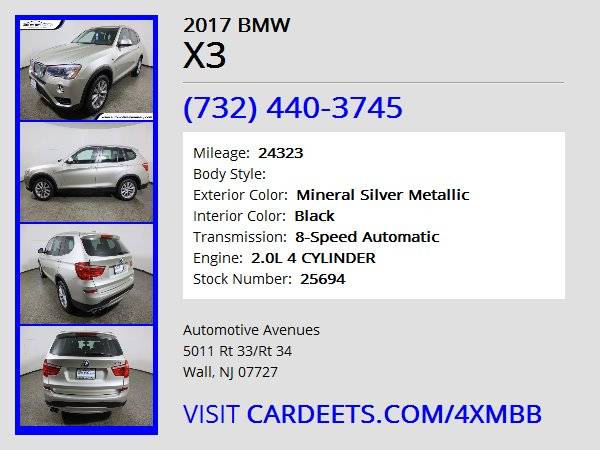 2017 BMW X3, Mineral Silver Metallic - cars & trucks - by dealer -... for sale in Wall, NJ – photo 22