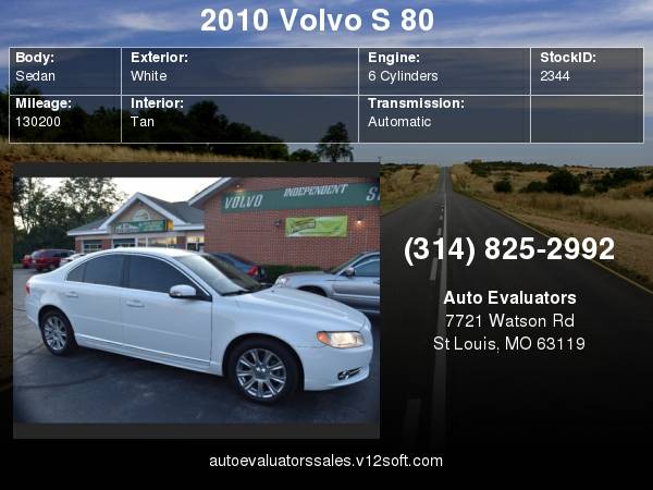 2010 VOLVO S 80 4DR SDN I6 FWD for sale in Saint Louis, MO