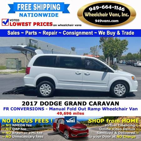 2017 Dodge Grand Caravan SE Wheelchair Van FR Conversions - Manual for sale in LAGUNA HILLS, NV – photo 2