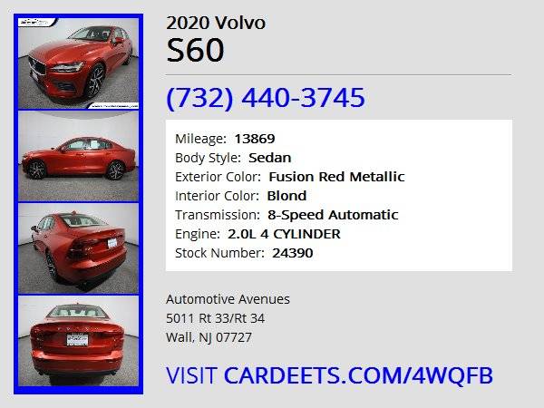 2020 Volvo S60, Fusion Red Metallic - cars & trucks - by dealer -... for sale in Wall, NJ – photo 22